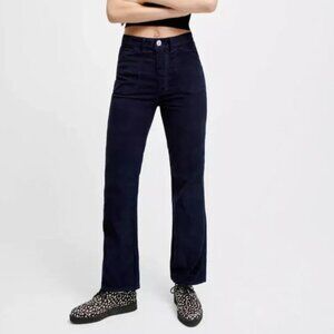 RE/DONE Women’s washed black 70s loose flare cords, size 28, new with tags